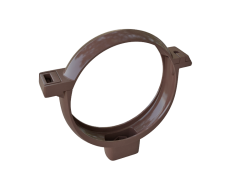 Хомут трубы, ПВХ, серия Элит, цвет Коричневый